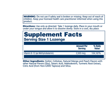 Methyl B-12, Mango Peach - 2500mcg